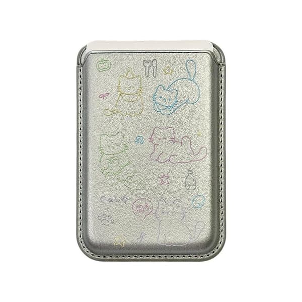 e Hello Kitty For Magsafe Magnetisk Læder Pung Kortholder C A18