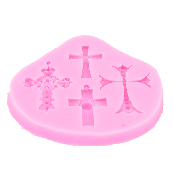 Gothic Cross Jesus Silikonfondant Mould Tårta Dekorera Choco