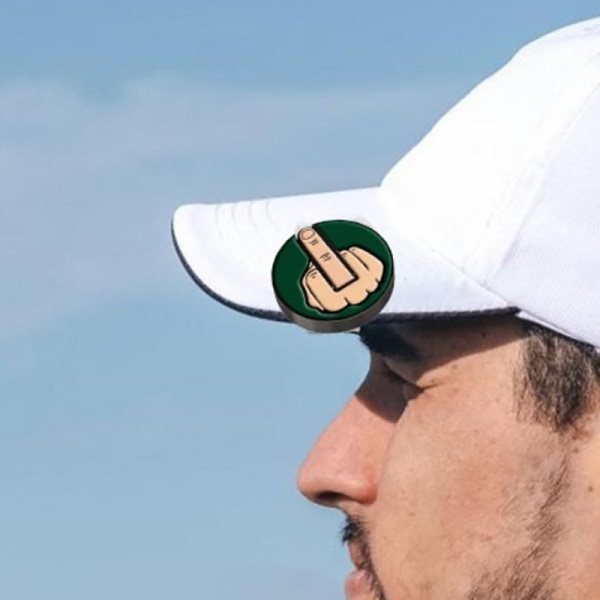 Funny Middle Finger Golf Ball Marker Gaver Metal Aftagelig Golf B