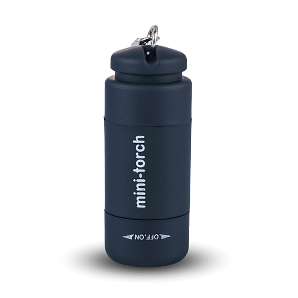 LED-mini taskulamppu kannettava USB -ladattava avaimenperä Flashli black