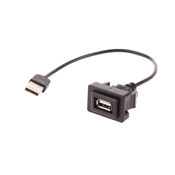Bilinstrumentbräda Flush Mount USB Panel Förlängningskabel Adapter Soc B