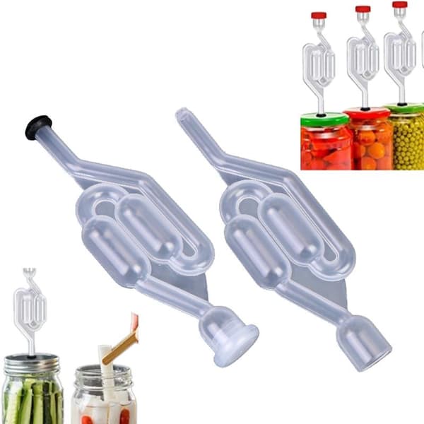 2/4 st bubbellås för damejeanne och jästank tätningsventil without lid 2pcs