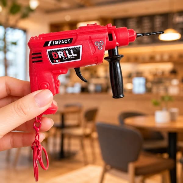 Mini elektrisk boremaskine model nøgleringe til voksne børn taskevedhæng A2