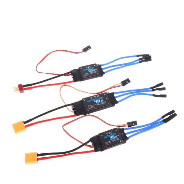 1 stk 30/40A Børsteløs ESC 2-4S Elektronisk Hastighedsregulator Med 30A No plug