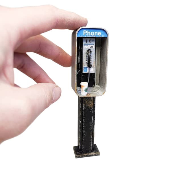 Miniatyrtelefon i skala 1:12 B