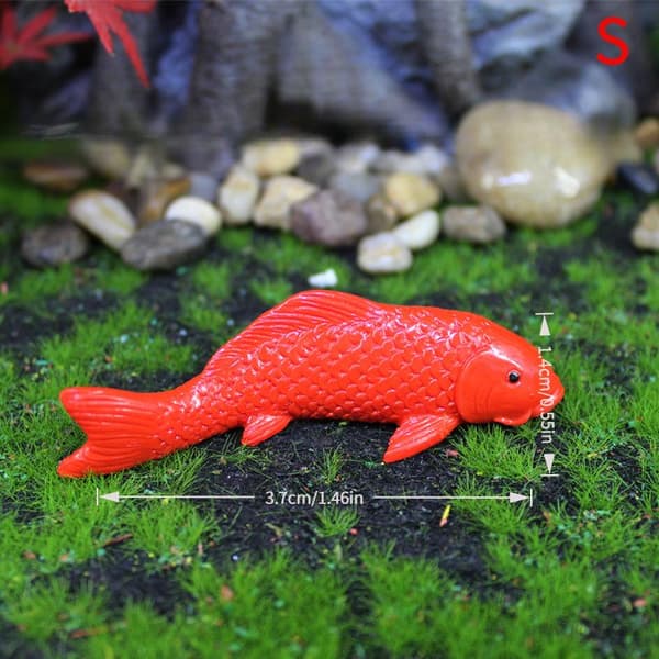 Present Tecknad Mini Koi Fisk Prydnad Harts Hantverk e Karp Figur S A5 ...