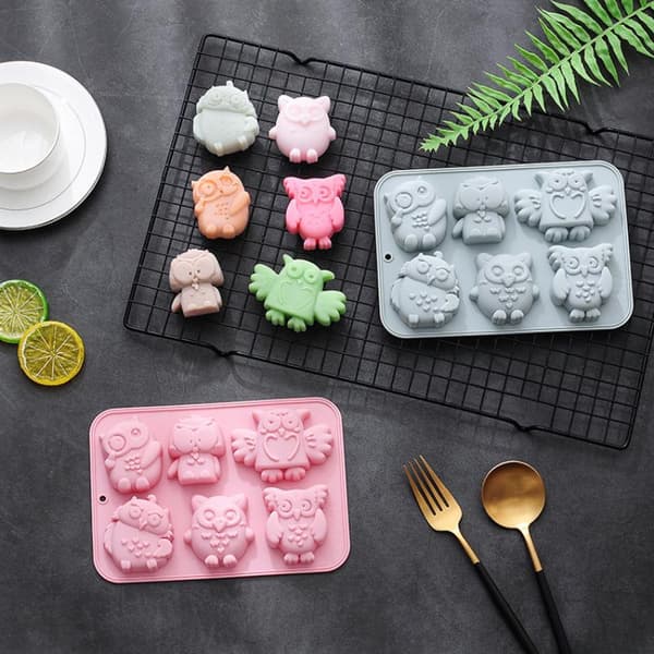 3D Ugle Silikonformer For Kake Gummy Jello Iskrem Såpeform B random