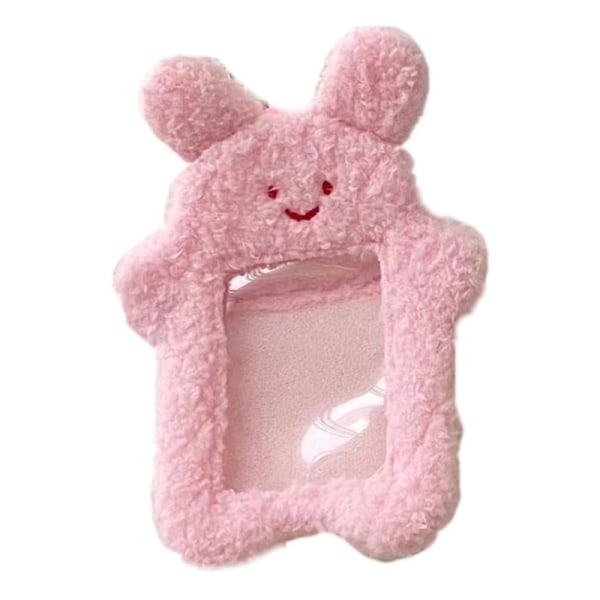e Cat Plush Photocard Holder Kpop Idol Photo Sleeve Protective Pink