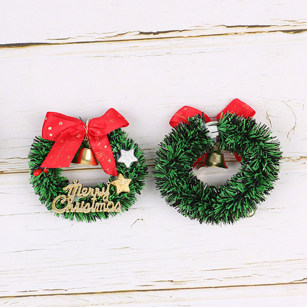1 STK 1:12 1:6 Dukkehus Miniatyr Christmas Garland Wreath Mode