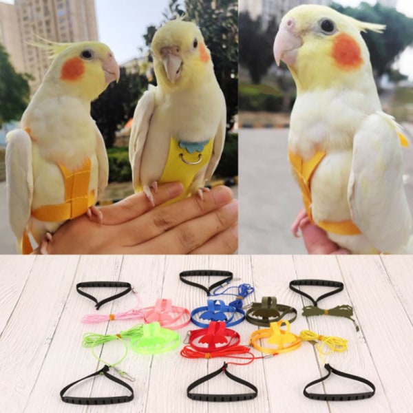 Papegøyesele og båndsett Justerbar utendørs flytrening Yellow