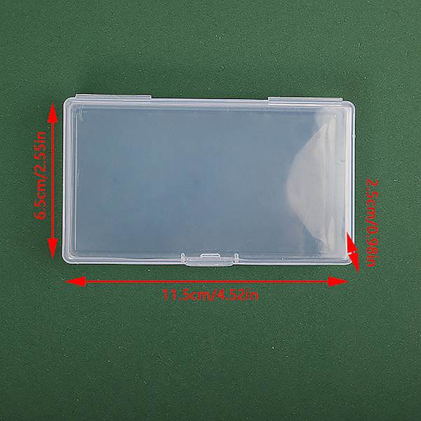 Transparent plastförvaringslåda Organizer Stickers Box Desktop Clear
