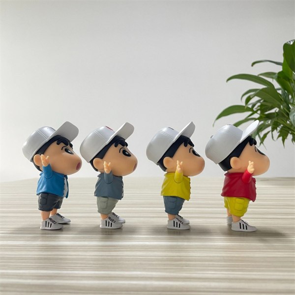 PVC Statue Model Dukke Crayon Shin-chan figur Nohara Shinosuke Red