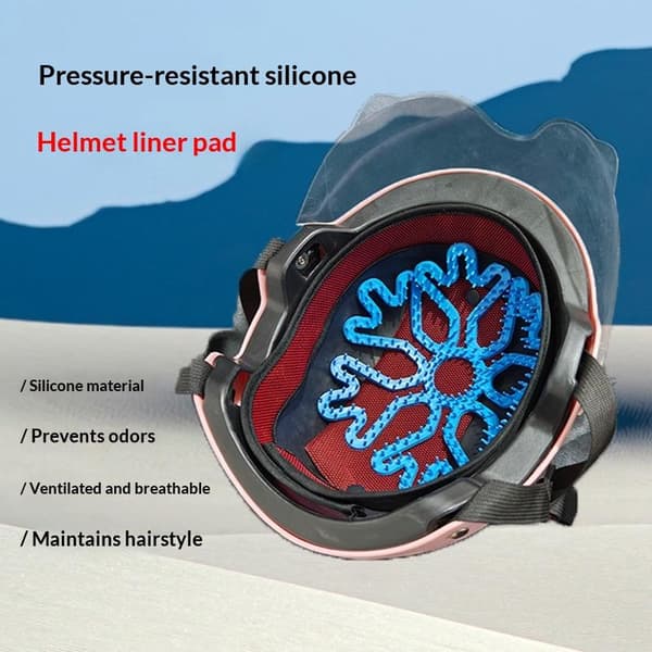 Motorcykelhjälm Silikonfoder Flexibel Deformation 10ST Blue