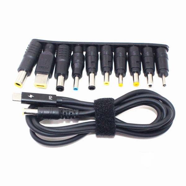65/100W Type C DC Strømadapter Jack-kontakt USB Type C til Un 100W