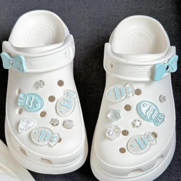 e Tegneserie Pentagram Stjerne Sko Charms Til Crocs Sæt DIY Kæder G A2