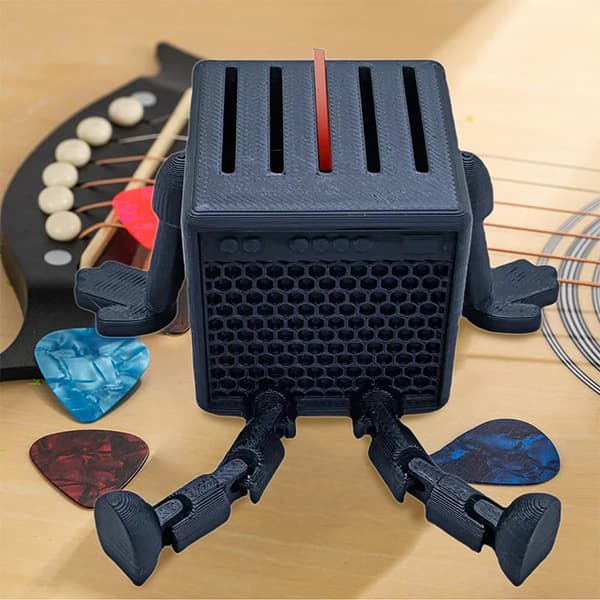 Gitarrplektrumhållare/3D-printad bärbar förstärkare med stor kapacitet A2