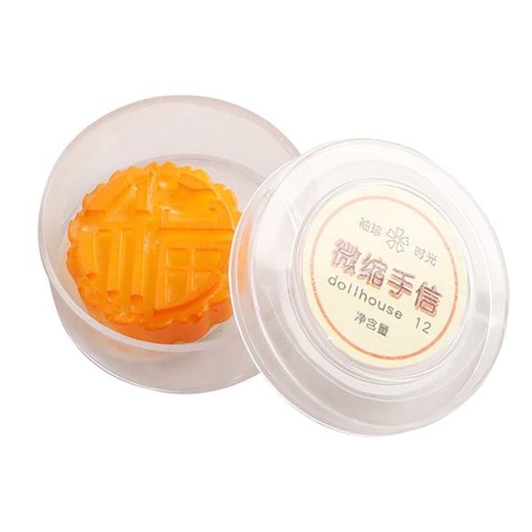 1:12 Dockhus Miniatyr Mooncake Bean Paste Pai W/Box Kök C