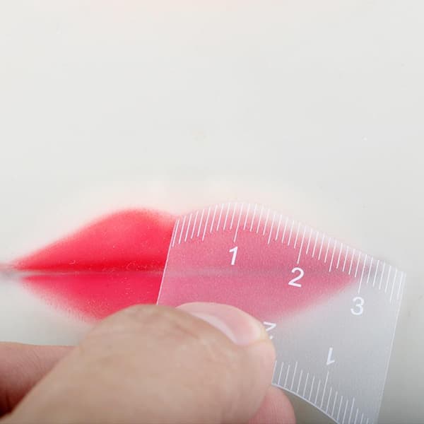 Enkelt läppstift plaststencil sminkverktyg för professionella och