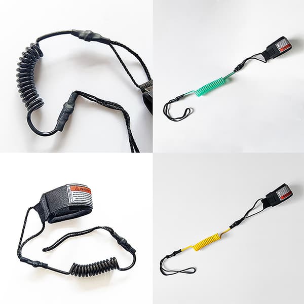 Coiled Surfboard Leash Surfestativ UP Paddle Board Ankel Leas Yellow