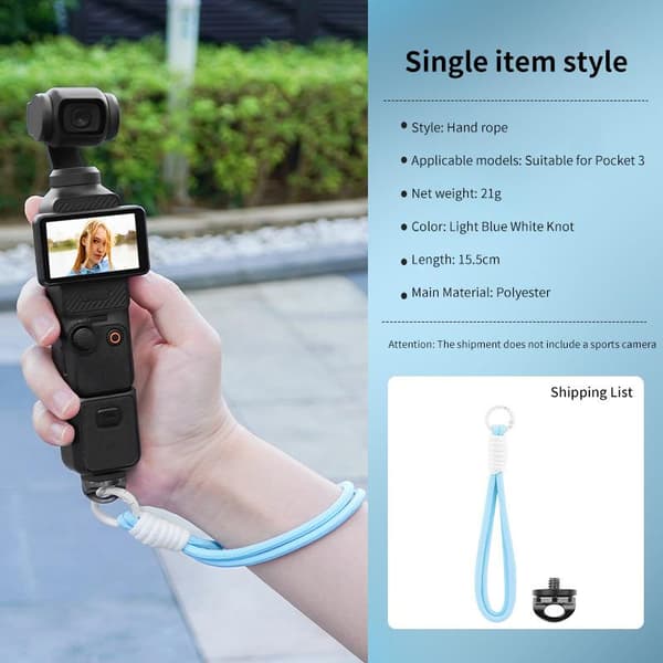 Snodd för OSMO Pocket 3/Osmo 360 handledsrem handhållen Gi Blue