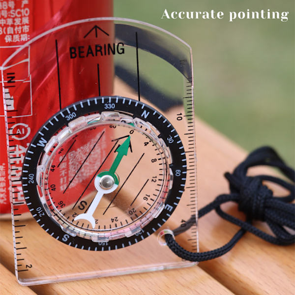 Outdoor Professional Mini Compass Map Scale Viivain monitoimi Clear