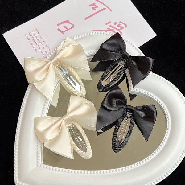 2 kpl Sweet e Bowknot hiusklipsit n rusetti hiusneula tytöille White