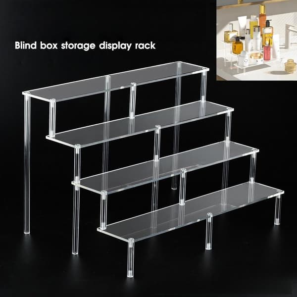 1 sæt 20 cm 1-4 lag akryl udstillingsstander trapezformet opbevaring 3Layer 20x8cm