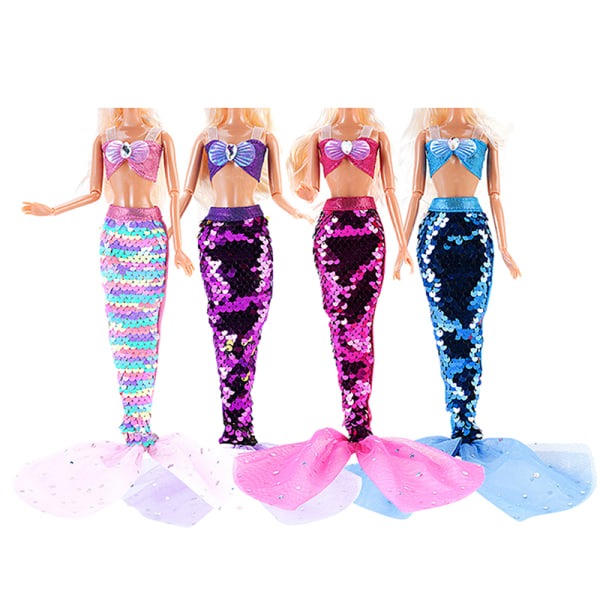 Shiny Beauty Fish Tail Mermaid Prinsessa Mekko Merenneito-asu F Rose red