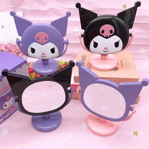 Sanrio Kuromi Mirror Desktop Makeup Spejl Ornamenter High-defin Pink Black