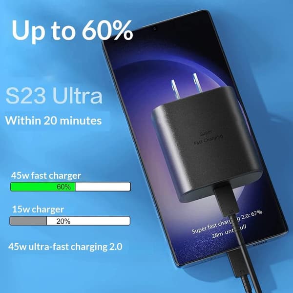 5A PD 25W Dubbel USB C Super Snabbladdningskabel för S22 S23 S24 Pl 1M  25W