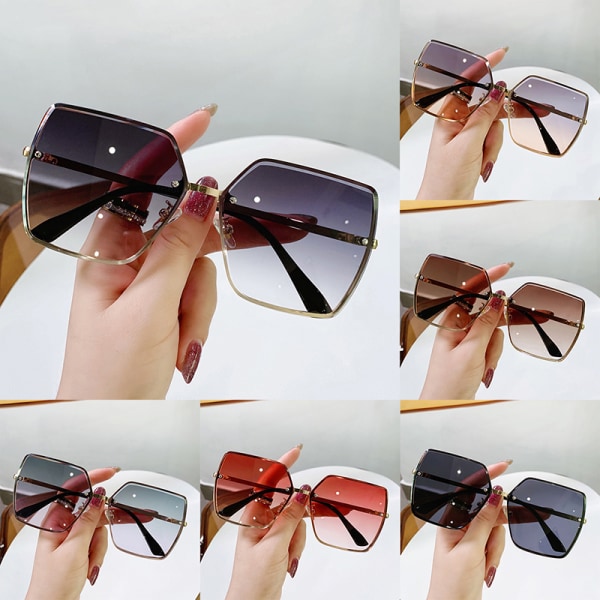 Vintage aurinkolasit naisille New Trend Large Frame Gradient Col A1
