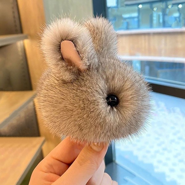 Imiter Bunny Fur Hairball Mini Bags Henging Pendant Keychain A2