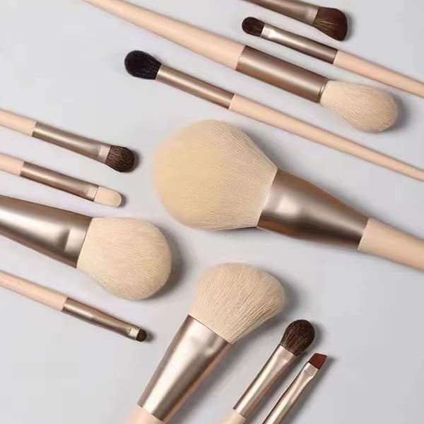 12 stk. professionelt makeupbørstesæt Foundation Blusher Kosmetik D