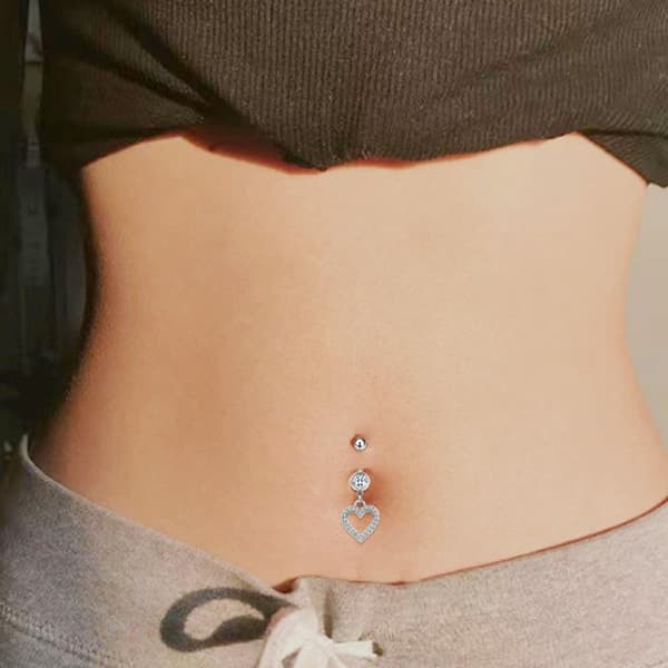Mode Zircon Navlering Dame Personligt Piercing Smykke A13