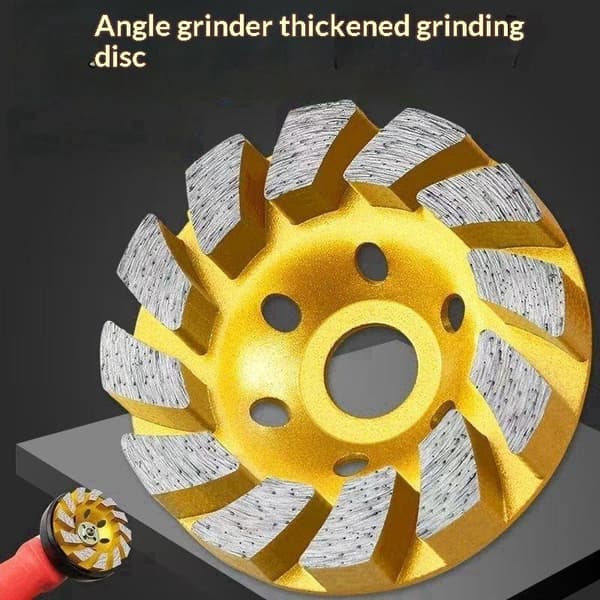 4\" Beton Turbo Diamant Slibekopskive 12 Segmenter Til Ma