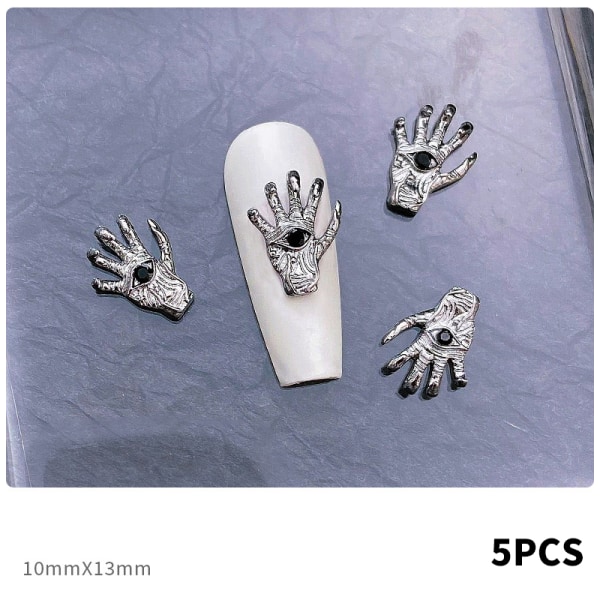 Tee itse nail art , 3d metalliseos, tumma kynsiristikkohämähäkki G