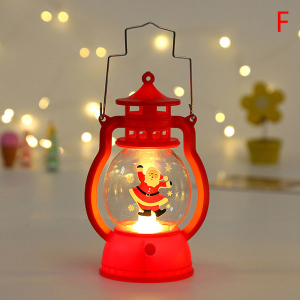 Jul LED-lys Mini-lanterne dekorativt til jul nyttår F