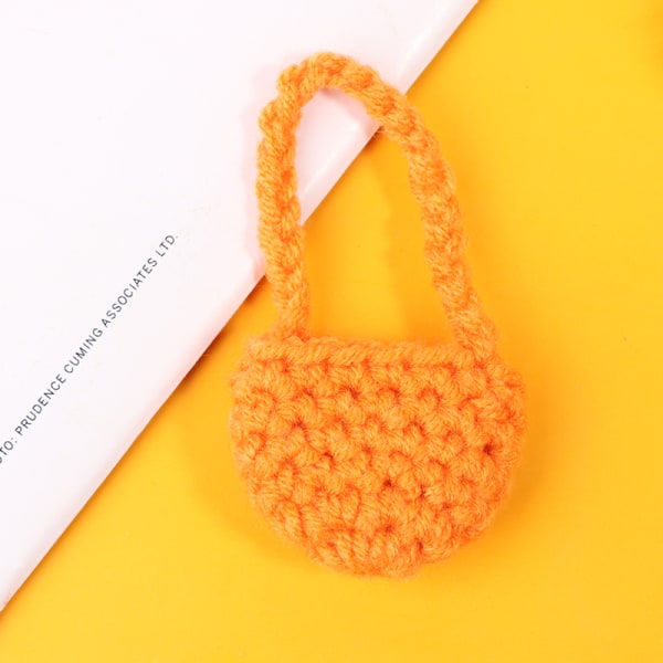 1/12 Dollhouse Woven Pehmo Olkalaukku Crossbody Bag Dolls Dre Orange