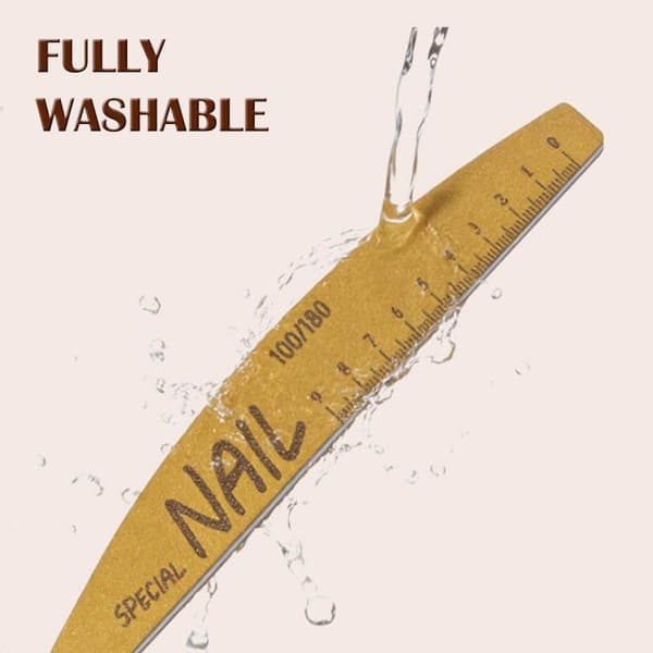 Böjda nagelfilar med skala Emery Boards Buffer Fine Grit Trav E