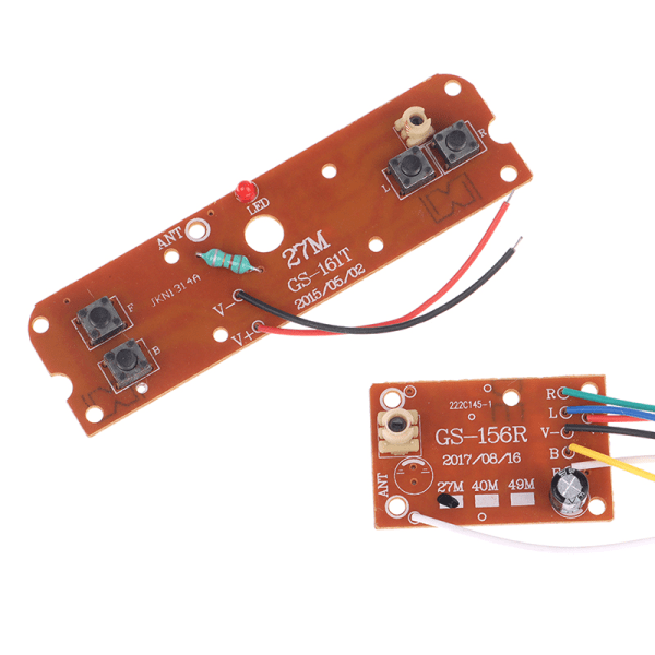 4CH RC-autokaukosäädin 27MHz Circuit PCB lähetin ja tallennus