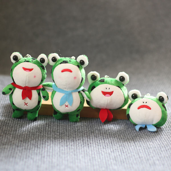 Sarjakuva Frog Doll Avaimenperät Naiset ja Pehmo Frog Animal Bag Penda A2