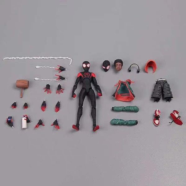Action Spiderman Miles Morales-figurmodel Spider-Man Into