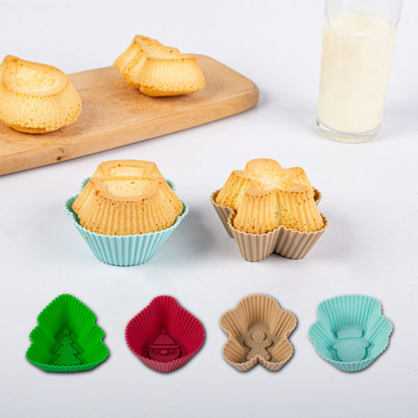 1 Stk Silikoneform Cupcake Muffin Bagning Bagegrej DIY Køkken Ac D 6537 | D  | Fyndiq