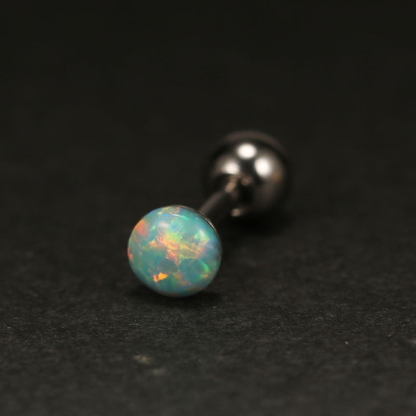 1 stk 4 mm opal titan stål øreben spiker spiker øredobber A1 347b | A1 |  Fyndiq