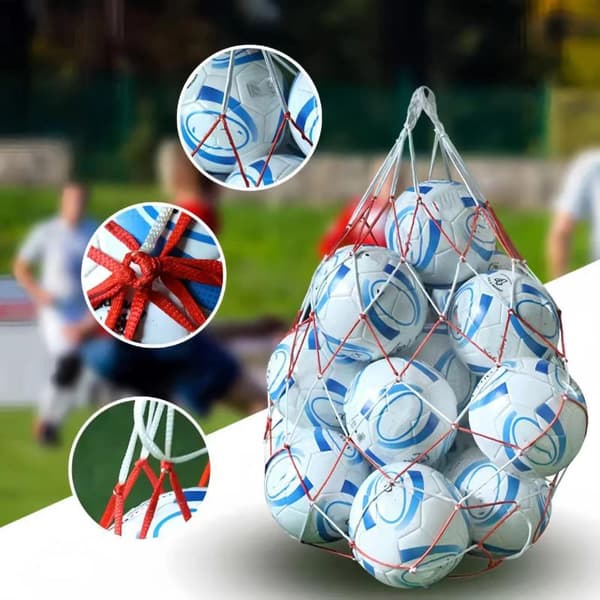 Bärbar nätväska för bollar, volleyboll, utomhusfotboll, basketboll A1