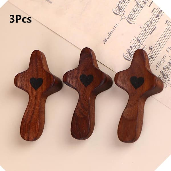 1/3 st träkors leksaker minikors nyckelring handflata A3 3Pcs brown