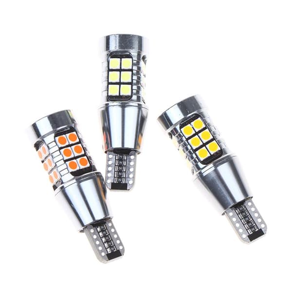 2st T15 3030 27SMD LED-lampor Canbus Bilbelysning Extra Broms Red 2Pcs