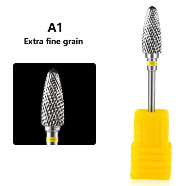 Hårdmetall Tungsten Nail Drill Bit Manikyr Drill For Fresing ter A1