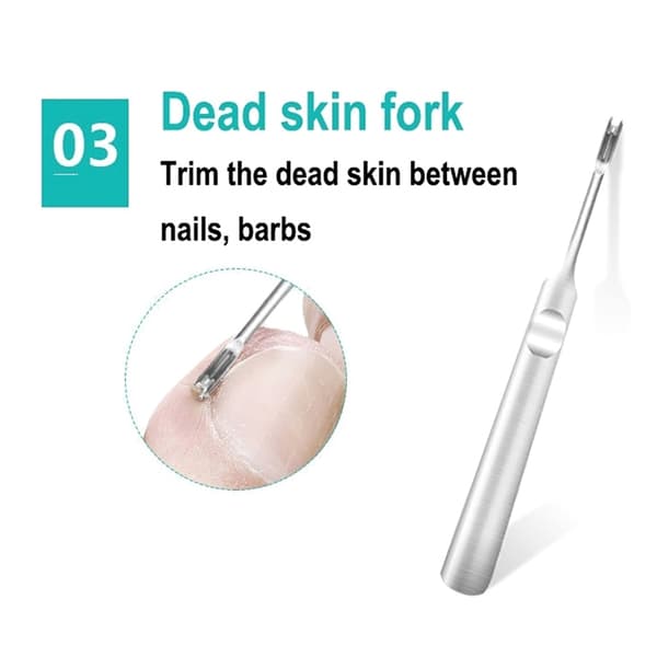 Fodpleje i rustfrit stål icle Pusher Remover Nail Cleaner Pedi OENSIZE