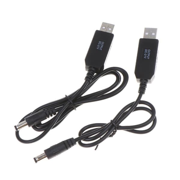 1/5 stk. 5V til 21V Boost-kabel 21V lithiumbatteri dedikeret oplader 100cm 1pcs